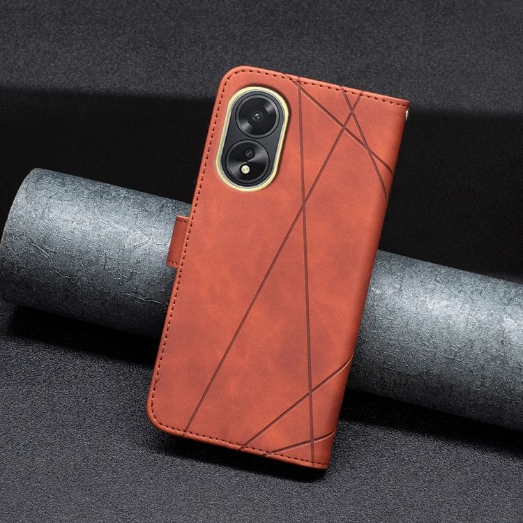 Knižkové puzdro Rhombus hnedé – Oppo A38 | Kryty na mobil Kryty na mobil | Knižkové puzdro Rhombus hnedé – Oppo A38 | Kryty na mobil