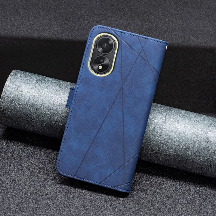 Knižkové puzdro Rhombus modré – Oppo A38 | Kryty na mobil Kryty na mobil | Knižkové puzdro Rhombus modré – Oppo A38 | Kryty na mobil