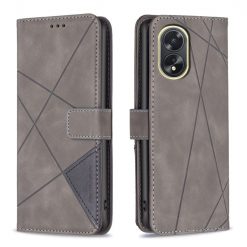 Knižkové puzdro Rhombus sivé – Oppo A38 | Kryty na mobil Kryty na mobil | Knižkové puzdro Rhombus sivé – Oppo A38 | Kryty na mobil
