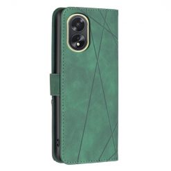 Knižkové puzdro Rhombus zelené – Oppo A38 | Kryty na mobil Kryty na mobil | Knižkové puzdro Rhombus zelené – Oppo A38 | Kryty na mobil