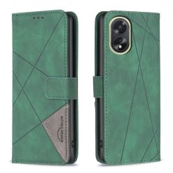Knižkové puzdro Rhombus zelené – Oppo A38 | Kryty na mobil Kryty na mobil | Knižkové puzdro Rhombus zelené – Oppo A38 | Kryty na mobil