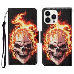 Knižkové puzdro Trendy Cross case Lebka v ohni – Apple iPhone 15 Pro Max | Kryty na mobil Kryty na mobil | Knižkové puzdro Trendy Cross case Lebka v ohni – Apple iPhone 15 Pro Max | Kryty na mobil
