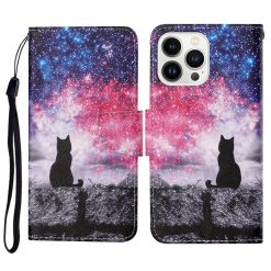 Knižkové puzdro Trendy Cross case Mačka a vesmír – Apple iPhone 15 Pro Max | Kryty na mobil Kryty na mobil | Knižkové puzdro Trendy Cross case Mačka a vesmír – Apple iPhone 15 Pro Max | Kryty na mobil