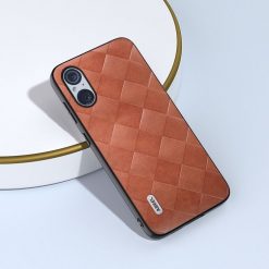 Kryty na mobil | Kryt Abeel Weave Case hnedý – Sony Xperia 5 V | Kryty na mobil