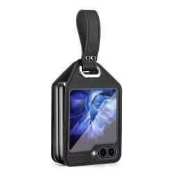 Kryty na mobil | Kryt Strap Case čierny s ochranou na vonkajší displej – Samsung Galaxy Z Flip 5 | Kryty na mobil