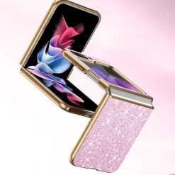 Kryty na mobil | Ligotavý kryt Glitter Case ružový – Samsung Galaxy Z Flip 5 | Kryty na mobil