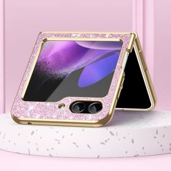 Kryty na mobil | Ligotavý kryt Glitter Case ružový – Samsung Galaxy Z Flip 5 | Kryty na mobil