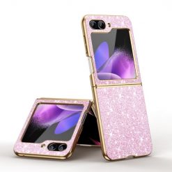Kryty na mobil | Ligotavý kryt Glitter Case ružový – Samsung Galaxy Z Flip 5 | Kryty na mobil