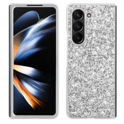 Kryty na mobil | Ligotavý kryt Glitter Case strieborný – Samsung Galaxy Z Fold 5 | Kryty na mobil