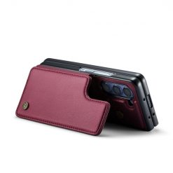 Kryty na mobil | Multifunkčné peňaženkové puzdro CaseMe Business case bordové – Samsung Galaxy Z Fold 5 | Kryty na mobil