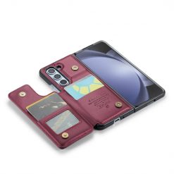 Kryty na mobil | Multifunkčné peňaženkové puzdro CaseMe Business case bordové – Samsung Galaxy Z Fold 5 | Kryty na mobil