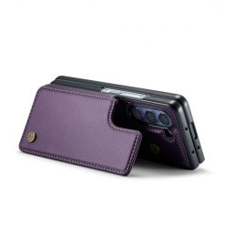 Kryty na mobil | Multifunkčné peňaženkové puzdro CaseMe Business case fialové – Samsung Galaxy Z Fold 5 | Kryty na mobil