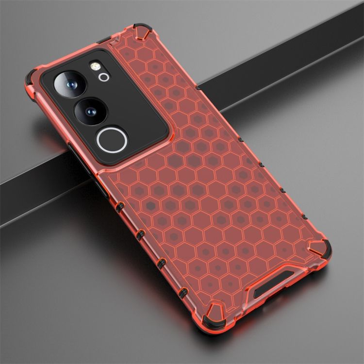 Odolný kryt Honeycomb Armor červený – Vivo V29 | Kryty na mobil Kryty na mobil | Odolný kryt Honeycomb Armor červený – Vivo V29 | Kryty na mobil