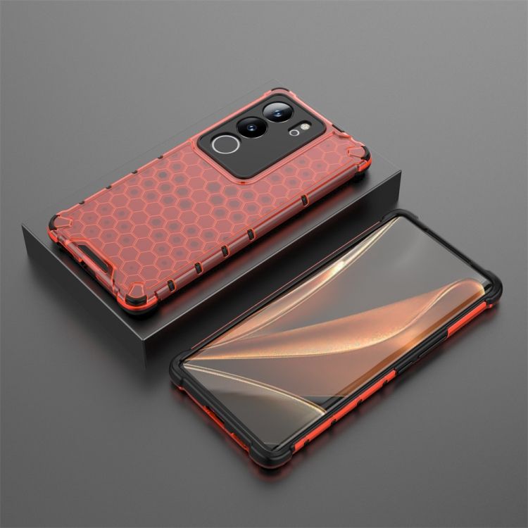Odolný kryt Honeycomb Armor červený – Vivo V29 | Kryty na mobil Kryty na mobil | Odolný kryt Honeycomb Armor červený – Vivo V29 | Kryty na mobil