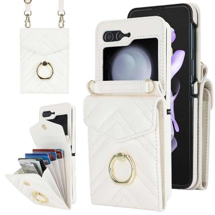 Peňaženkové puzdro Arrow Card case biele – Samsung Galaxy Z Flip 5 | Kryty na mobil Kryty na mobil | Peňaženkové puzdro Arrow Card case biele – Samsung Galaxy Z Flip 5 | Kryty na mobil