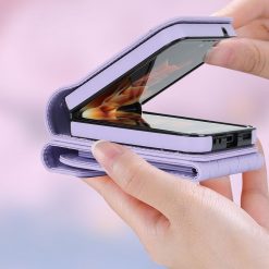 Kryty na mobil | Peňaženkové puzdro Arrow Card case fialové – Samsung Galaxy Z Flip 5 | Kryty na mobil