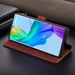 Kryty na mobil | Peňaženkové puzdro AZNS Skin Feel hnedé – Vivo V29 Lite | Kryty na mobil