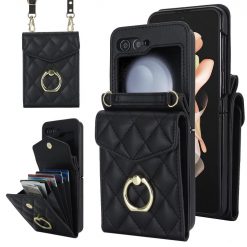 Kryty na mobil | Peňaženkové puzdro Diamond Card case čierne – Samsung Galaxy Z Flip 5 | Kryty na mobil