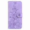 Kryty na mobil | Peňaženkové puzdro Embossing Pattern Ľalia zelené – Sony Xperia 5 V | Kryty na mobil