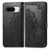 Kryty na mobil | Peňaženkové puzdro Embossing Pattern Mandala Flower modré – Google Pixel 8 | Kryty na mobil