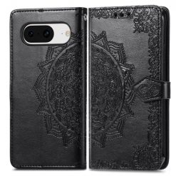Peňaženkové puzdro Embossing Pattern Mandala Flower čierne – Google Pixel 8