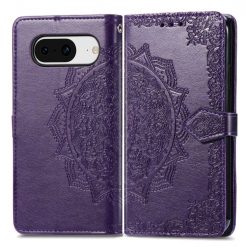 Peňaženkové puzdro Embossing Pattern Mandala Flower fialové – Google Pixel 8