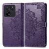 Kryty na mobil | Peňaženkové puzdro Embossing Pattern Mandala Flower modré – Xiaomi 13T / 13T Pro | Kryty na mobil