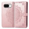 Kryty na mobil | Peňaženkové puzdro Embossing Pattern Mandala Flower modré – Google Pixel 8 | Kryty na mobil