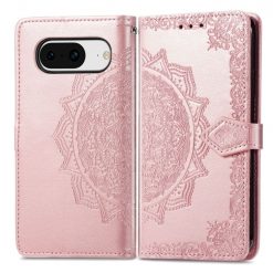 Peňaženkové puzdro Embossing Pattern Mandala Flower ružové – Google Pixel 8