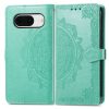 Kryty na mobil | Peňaženkové puzdro Embossing Pattern Mandala Flower sivé – Google Pixel 8 | Kryty na mobil