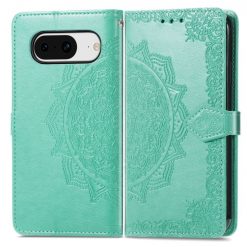 Peňaženkové puzdro Embossing Pattern Mandala Flower zelené – Google Pixel 8