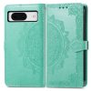 Kryty na mobil | Peňaženkové puzdro Embossing Pattern Mandala Flower čierne – Google Pixel 8 Pro | Kryty na mobil