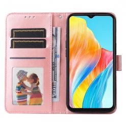 Peňaženkové puzdro Embossing Pattern Slnečnica ružové – Oppo A38 | Kryty na mobil Kryty na mobil | Peňaženkové puzdro Embossing Pattern Slnečnica ružové – Oppo A38 | Kryty na mobil