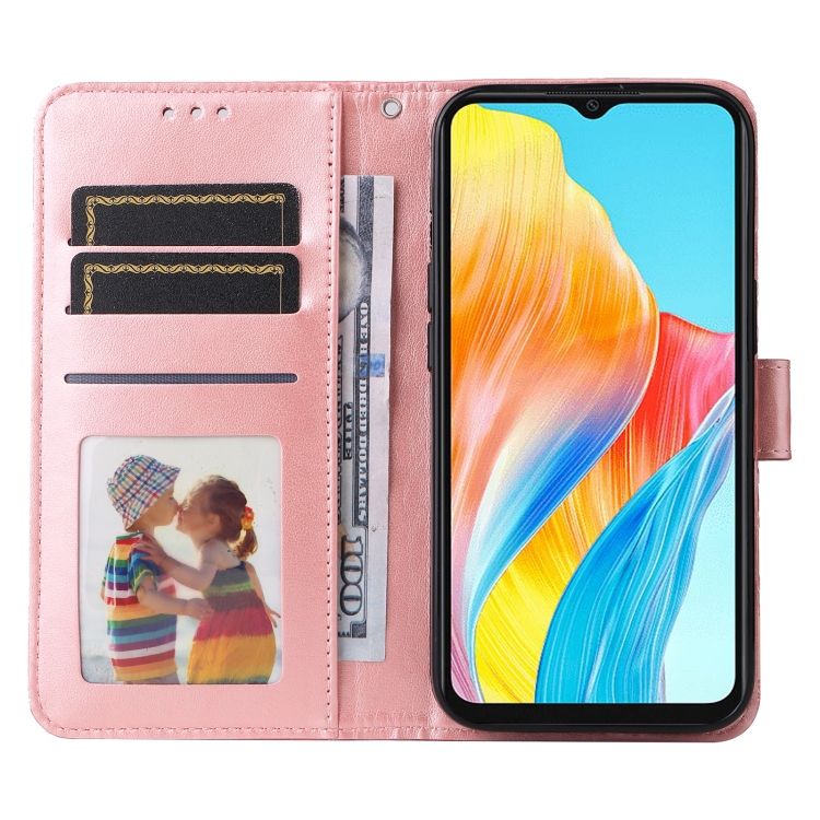 Peňaženkové puzdro Embossing Pattern Slnečnica ružové – Oppo A38 | Kryty na mobil Kryty na mobil | Peňaženkové puzdro Embossing Pattern Slnečnica ružové – Oppo A38 | Kryty na mobil