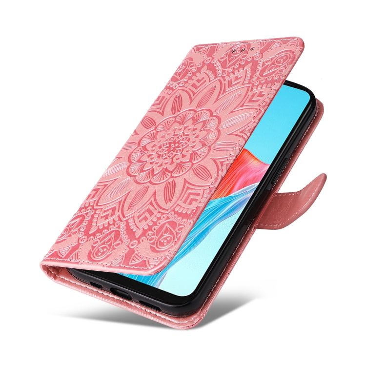 Peňaženkové puzdro Embossing Pattern Slnečnica ružové – Oppo A38 | Kryty na mobil Kryty na mobil | Peňaženkové puzdro Embossing Pattern Slnečnica ružové – Oppo A38 | Kryty na mobil
