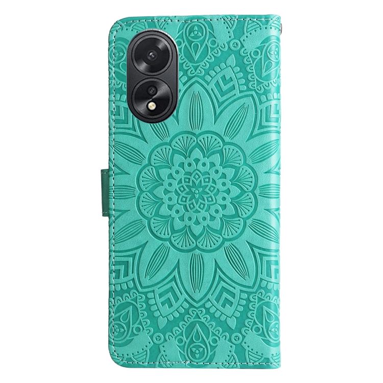 Peňaženkové puzdro Embossing Pattern Slnečnica zelené – Oppo A38 | Kryty na mobil Kryty na mobil | Peňaženkové puzdro Embossing Pattern Slnečnica zelené – Oppo A38 | Kryty na mobil