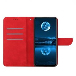 Kryty na mobil | Peňaženkové puzdro Embossing Pattern Stitchy case červené – Oppo A38 | Kryty na mobil