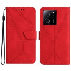 Peňaženkové puzdro Embossing Pattern Stitchy case červené – Xiaomi 13T / 13T Pro | Kryty na mobil Kryty na mobil | Peňaženkové puzdro Embossing Pattern Stitchy case červené – Xiaomi 13T / 13T Pro | Kryty na mobil