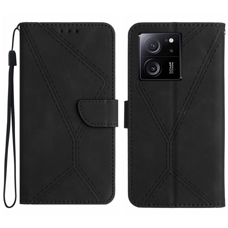 Peňaženkové puzdro Embossing Pattern Stitchy case čierne – Xiaomi 13T / 13T Pro | Kryty na mobil Kryty na mobil | Peňaženkové puzdro Embossing Pattern Stitchy case čierne – Xiaomi 13T / 13T Pro | Kryty na mobil