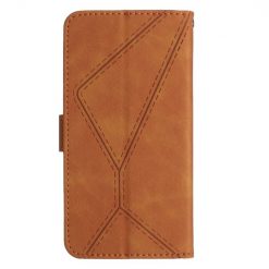 Kryty na mobil | Peňaženkové puzdro Embossing Pattern Stitchy case hnedé – Xiaomi 13T / 13T Pro | Kryty na mobil
