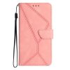Kryty na mobil | Peňaženkové puzdro Embossing Pattern Stitchy case červené – Oppo A38 | Kryty na mobil