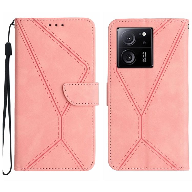 Peňaženkové puzdro Embossing Pattern Stitchy case ružové – Xiaomi 13T / 13T Pro | Kryty na mobil Kryty na mobil | Peňaženkové puzdro Embossing Pattern Stitchy case ružové – Xiaomi 13T / 13T Pro | Kryty na mobil
