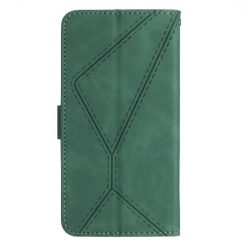 Kryty na mobil | Peňaženkové puzdro Embossing Pattern Stitchy case zelené – Oppo A38 | Kryty na mobil