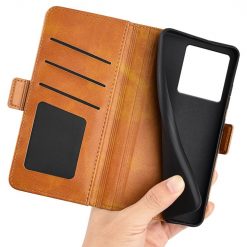 Kryty na mobil | Peňaženkové puzdro Magnetic fresh case hnedé – Xiaomi 13T / 13T Pro | Kryty na mobil