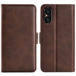 Kryty na mobil | Peňaženkové puzdro Magnetic fresh case tmavohnedé – Sony Xperia 5 V | Kryty na mobil