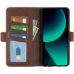 Kryty na mobil | Peňaženkové puzdro Magnetic fresh case tmavohnedé – Xiaomi 13T / 13T Pro | Kryty na mobil