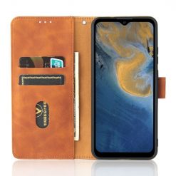 Kryty na mobil | Peňaženkové puzdro Solid hnedé – ZTE Blade A51 | Kryty na mobil