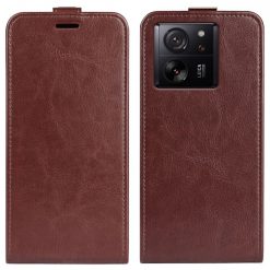 Kryty na mobil | Vyklápacie puzdro Vertical flip case hnedé – Xiaomi 13T / 13T Pro | Kryty na mobil