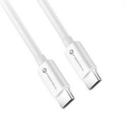 Kryty na mobil | Dátový kábel FORCELL USB-C / USB-C QC4.0 5A/20V PD 100W C339 2m biely | Kryty na mobil
