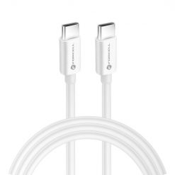 Kryty na mobil | Dátový kábel FORCELL USB-C / USB-C QC4.0 5A/20V PD 100W C339 2m biely | Kryty na mobil